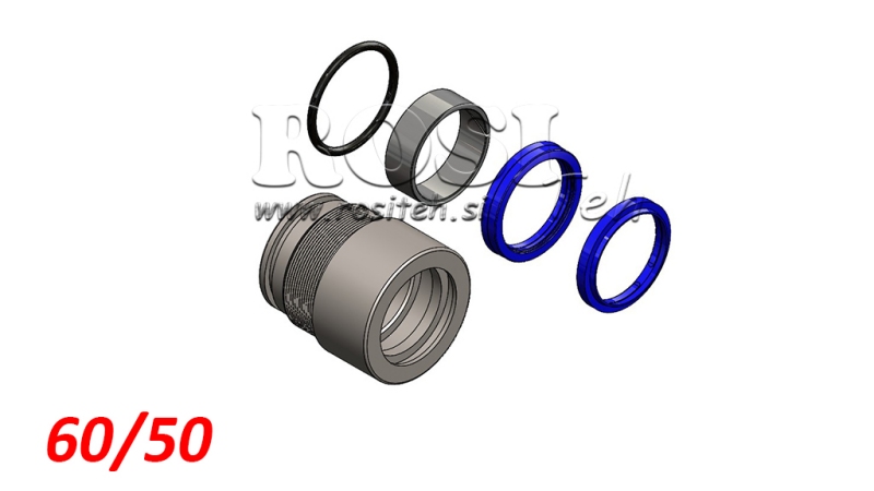 ZESTAW USZCZELNIEŃ DO CYLINDRA HYDRAULICZNEGO MONO 60/50