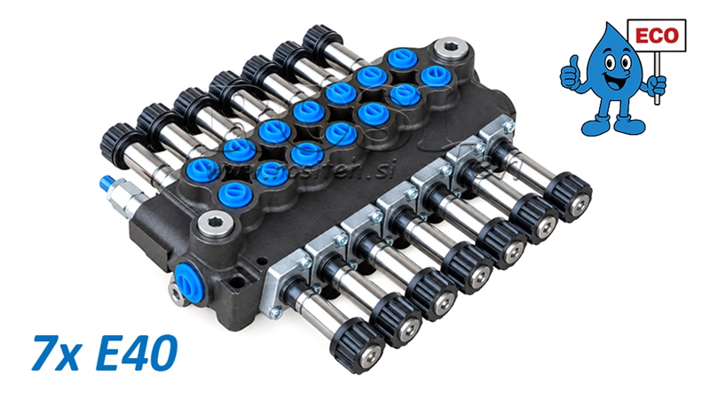 HYDRAULICZNY ELEKTROZAWÓR (BEZ CEWEK) – ROZDZIELACZ 7-SEKCYJNY 7xE40 ECO