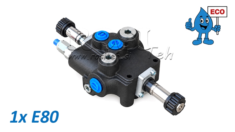 HYDRAULICZNY ELEKTROZAWÓR (BEZ CEWEK) – ROZDZIELACZ 1-SEKCYJNY 1xE80 ECO