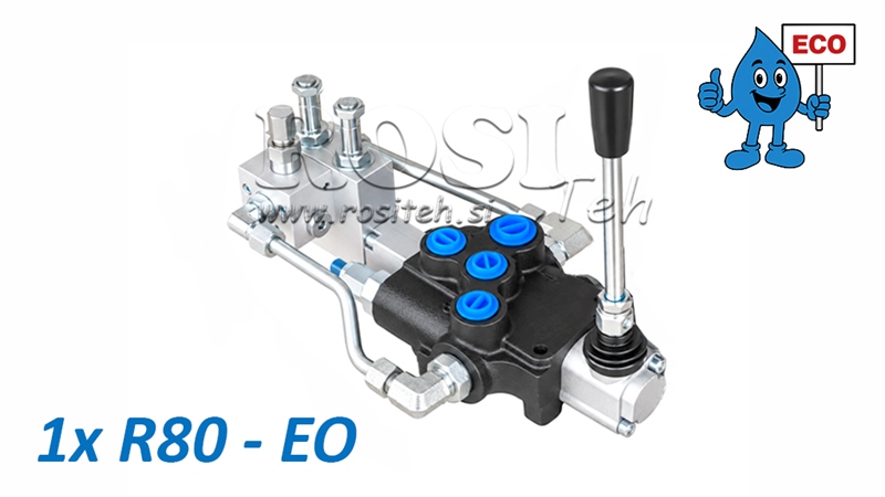 HYDRAULICZNY ZAWÓR ELEKTRO-RĘCZNY (BEZ CEWEK) – ROZDZIELACZ 1-SEKCYJNY 1xR80-EO ECO