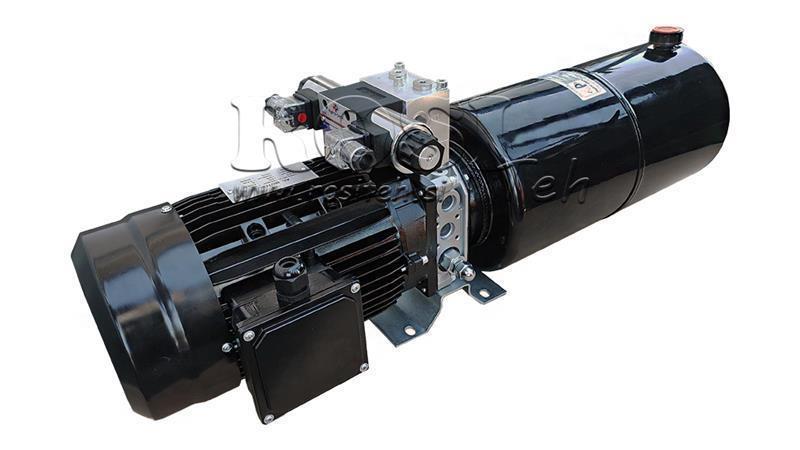 MINI AGREGAT HYDRAULICZNY 380V AC (2.2 kW) 120 bar - 8.0 cc - 11.2 lit/min - zbiornik 12 lit