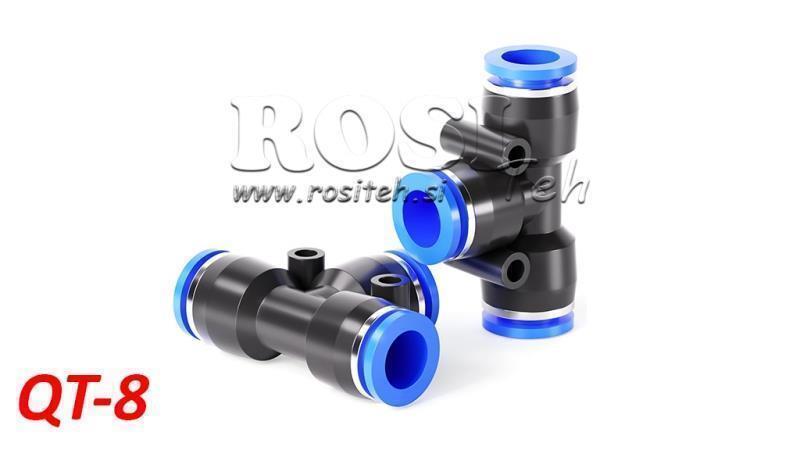 ZŁĄCZE PNEUMATYCZNE T W TPA BEZ GWINTU QT-8