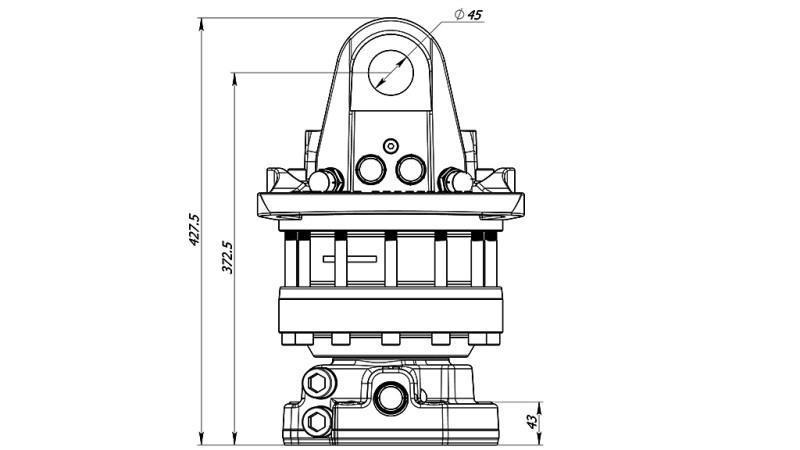 HYDRAULISK ROTATOR 12000/6000 KG MED FLANGE