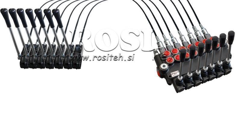 JOYSTICK PODWÓJNY UCHWYT 3 m ZAWÓR HYDRAULICZNY 7xP40 litrów