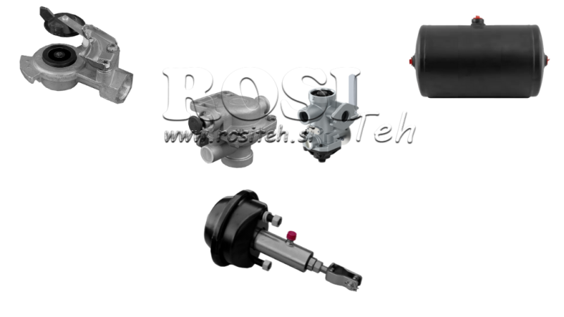 SET ZRAČNO HIDRAVLIČNIH ZAVOR ZA PRIKOLICO KOMPLET ENO KROŽNI SISTEM 1 CILINDER