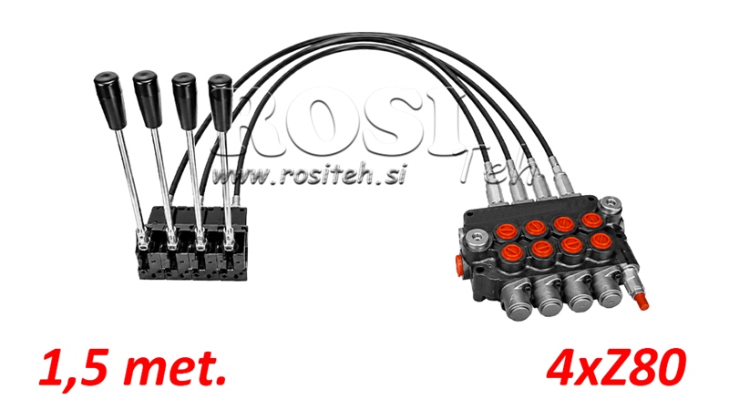 KIT 4xZ80 + JOYSTICK 1 POZYCJA L1500