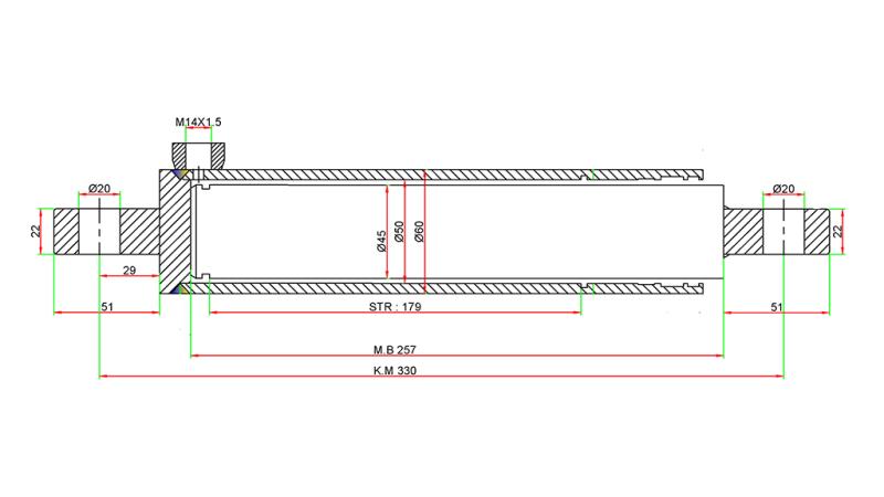 HIDRAULIČKI UPRAVLJAČKI CILINDAR ISTI OEM-255.6342.4