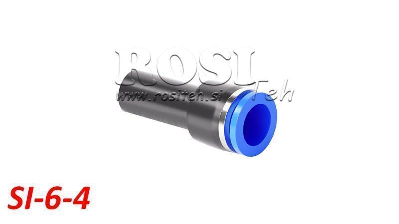 PNEVMATSKI VTIČNI REDUCIRNI PRIKLJUČEK TPA BREZ NAVOJA SI-6-4