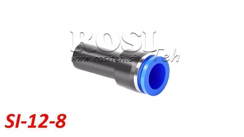 PNEVMATSKI VTIČNI REDUCIRNI PRIKLJUČEK TPA BREZ NAVOJA SI-12-8