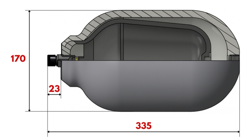 HIDRAVLIČNI AKUMULATOR 3,8 LIT - BSP 3/4