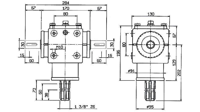 VINKELGEAR PTO-R20T 1:2 (25HK-18kW)