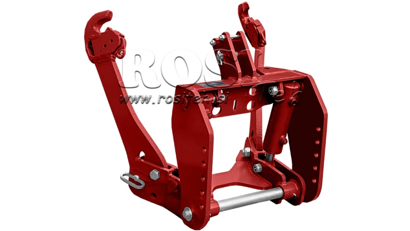 KIT UNIVERSEL HYDRAULIQUE FRONTAL ( AVANT) 2 EME CATEGORIE POUR TRACTEUR 1500KG - ROUGE (RAL 3000)