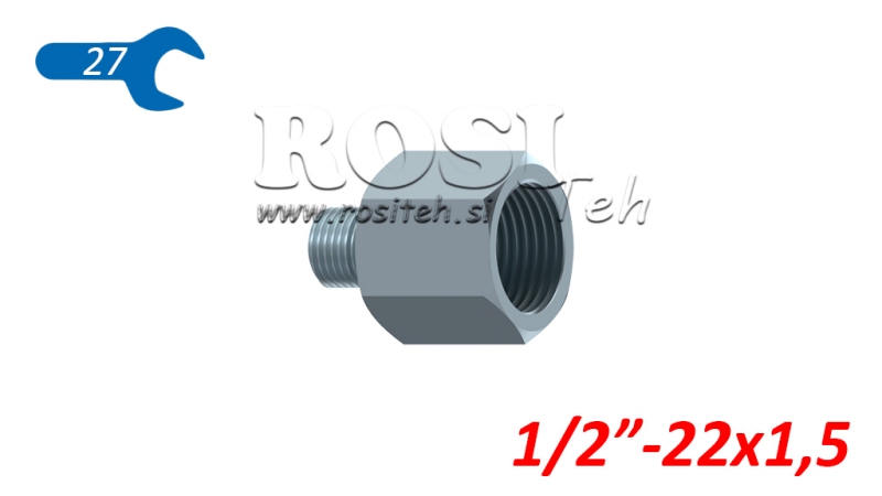 HYDRAULISK ADAPTER HAN-HUN 1/2-22X1.5