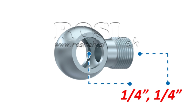 POŁĄCZENIE OCZKO HYDRAULICZNE 1/4-1/4