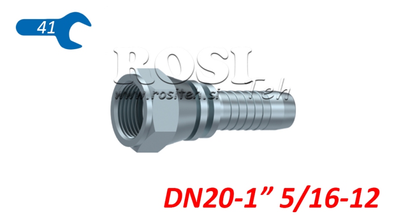 POŁĄCZENIE HYDRAULICZNE DKJ JIC74° ŻEŃSKIE DN20-1” 5/16-12