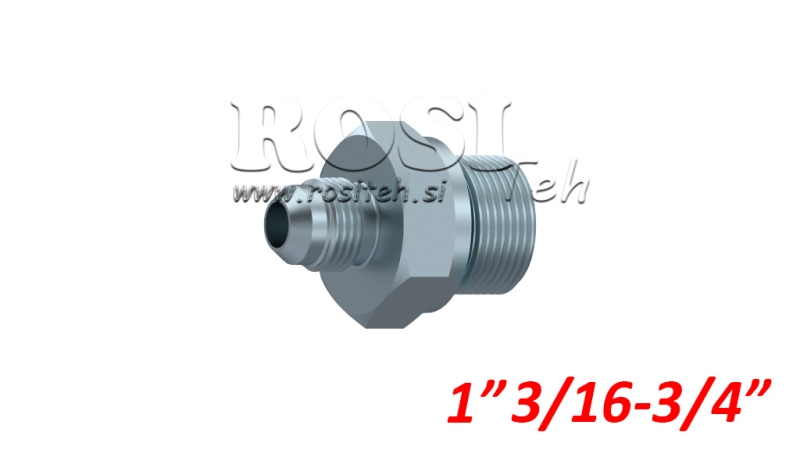 REDUKTOR HYDRAULICZNY 1 3/16 JIC74°-3/4 GAZ