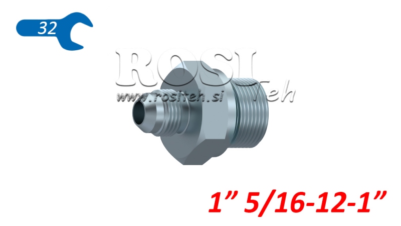 HYDRAULISK REDUCER 1 5/16 JIC74°-1 GAS