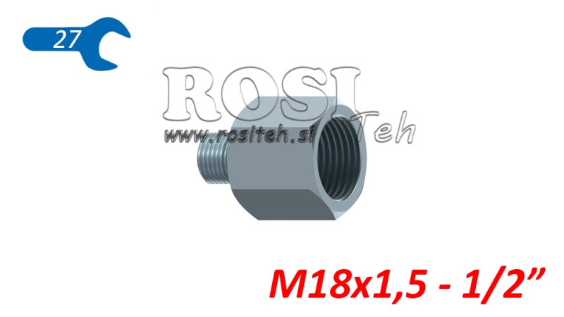 ADAPTER HYDRAULICZNY MĘSKI-KOBIECY 18X1.5-1/2