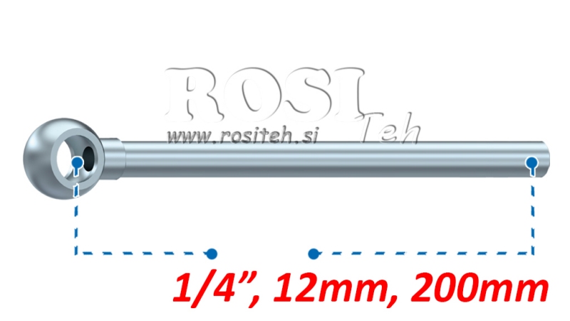 METALOWA RURA BANJO 12MM 1/4 200MM