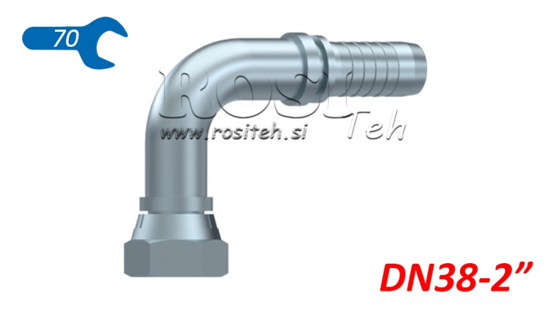 HYDRAULISK FORBINDELSE BSP HUN ELBOW 90° DN38-2