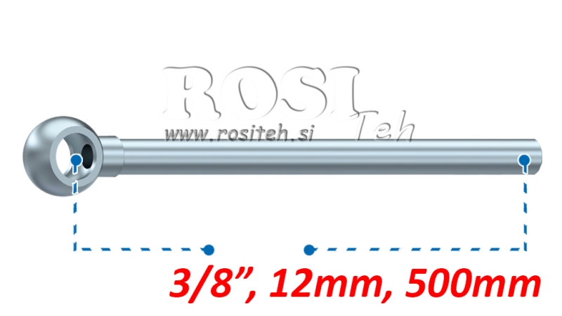 METALOWA RURA BANJO 12MM 3/8 500MM