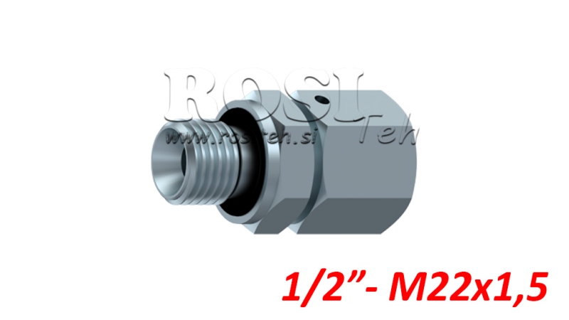 HYDRAULISK DVO-VIJAČNIK UVOJNI VIJAČNI SPOJ AOVR ED BSP1/2 - M22X1,5
