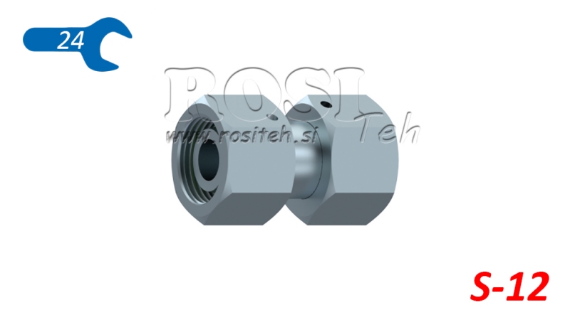 ZŁĄCZE HYDRAULICZNE Z PODWÓJNĄ NAKRĘTKĄ OBROTOWĄ (12S) M20X1,5