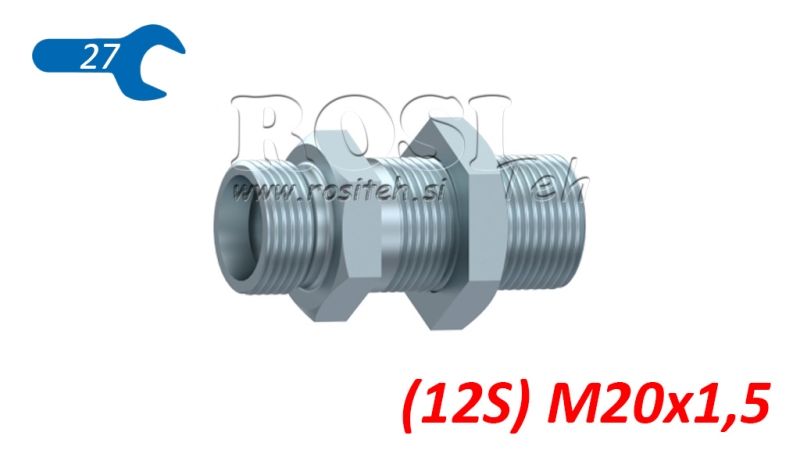 ZŁĄCZE HYDRAULICZNE PRZELOTOWE PODWÓJNE (12S) M20X1,5