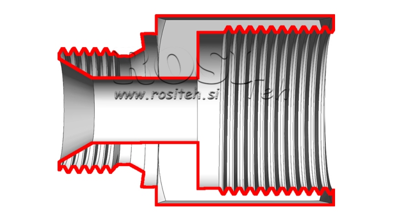 ADAPTER HYDRAULICZNY MĘSKI-KOBIECY 1/4-3/8