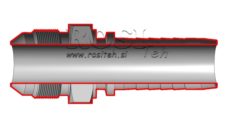 POŁĄCZENIE HYDRAULICZNE AGJ JIC74° MĘSKIE DN5-1/2-20