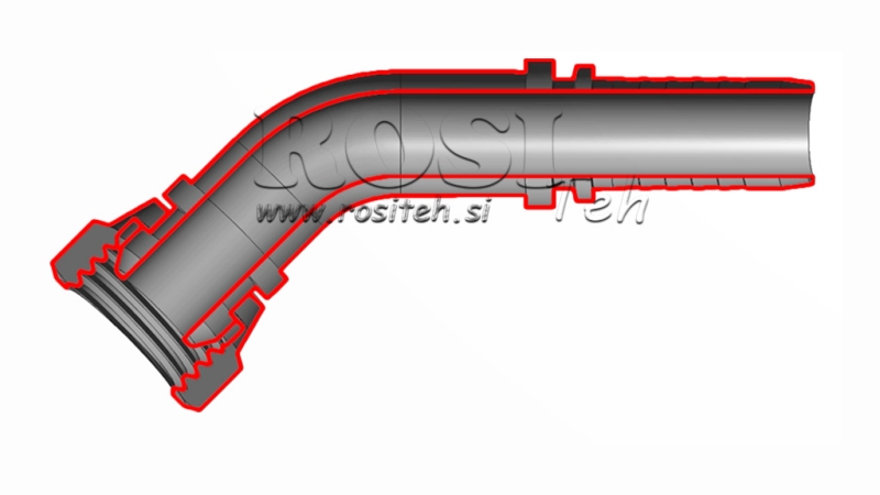 HYDRAULIC CONNECTION BSP FEMALE ELBOW 45° DN6-1/4