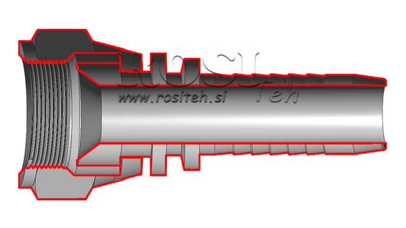 POŁĄCZENIE HYDRAULICZNE DKJ JIC74° ŻEŃSKIE DN8-1/2”-20