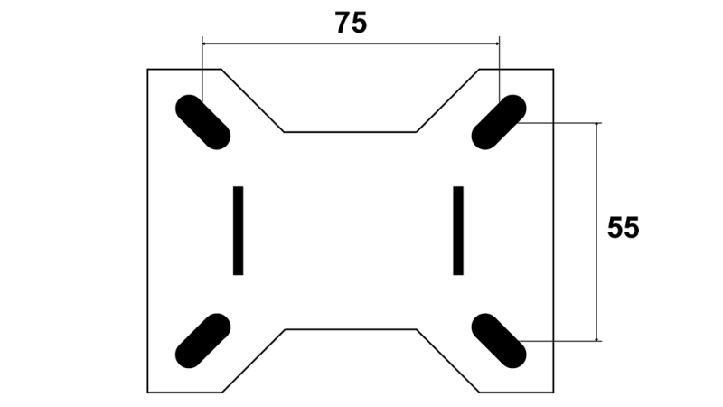 PYÖRÄ 100mm KIINTEÄLLÄ PERUSTALLA