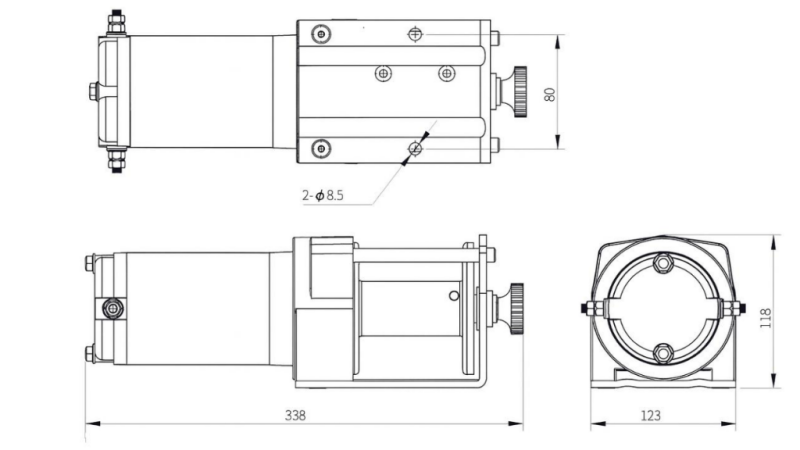 12 V WYCIĄGARKA ELEKTRYCZNA RS-2500 - 1130 kg - ECO