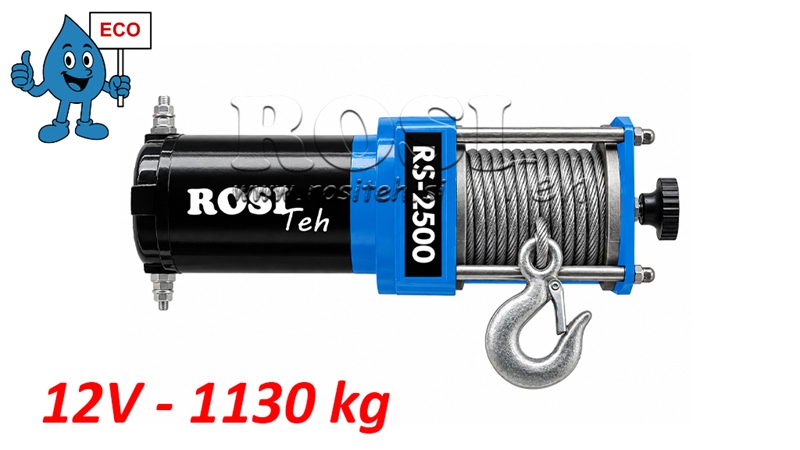12 V WYCIĄGARKA ELEKTRYCZNA RS-2500 - 1130 kg - ECO