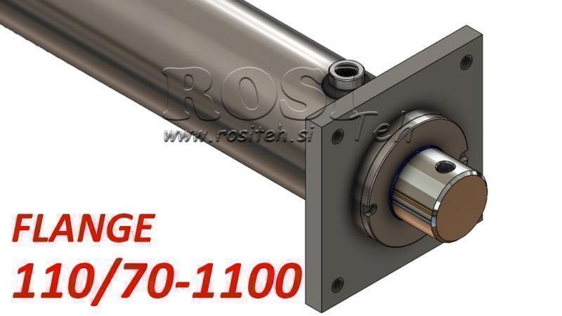 cylinder hydrauliczny z płytą montażową 110/70-1100