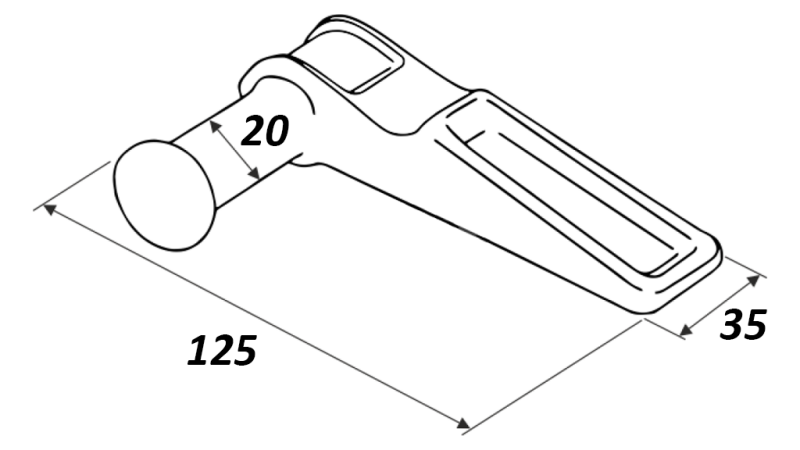 ABRAZADERA PARA CIERRE LATERAL TIPO MAROTTA IZQUIERDA