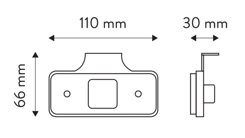ŚWIATŁO OBRYSOWE LED BIAŁA 12V