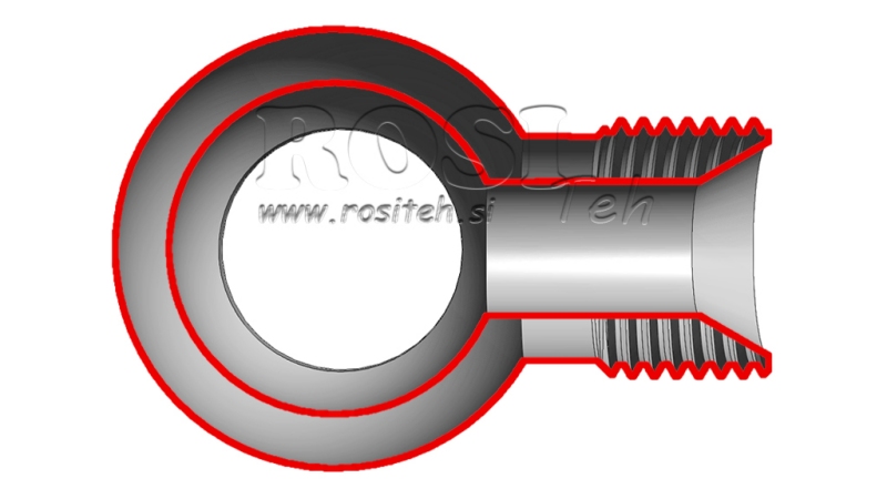 POŁĄCZENIE OCZKO HYDRAULICZNE 1/4-1/4