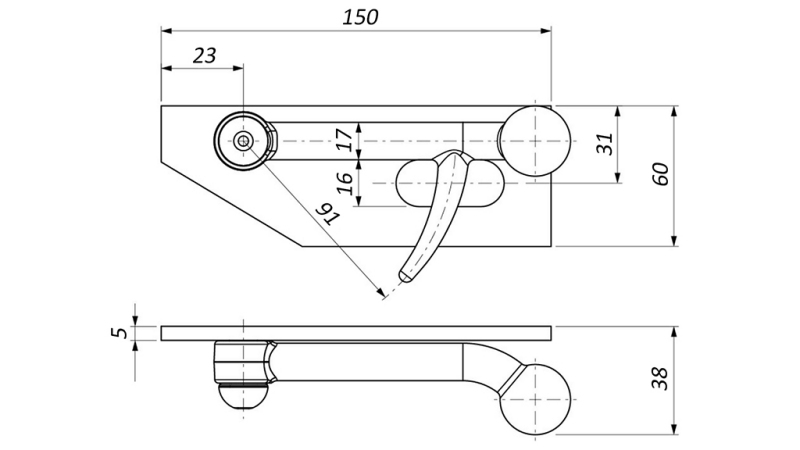 ZAMKNIĘCIE BOCZNE PIASTRA LEWA