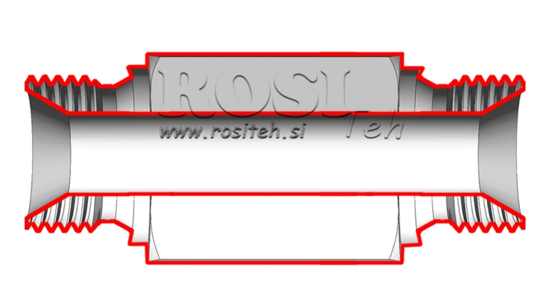 HYDRAULICZNY ADAPTER MĘSKI-MĘSKI 1/4