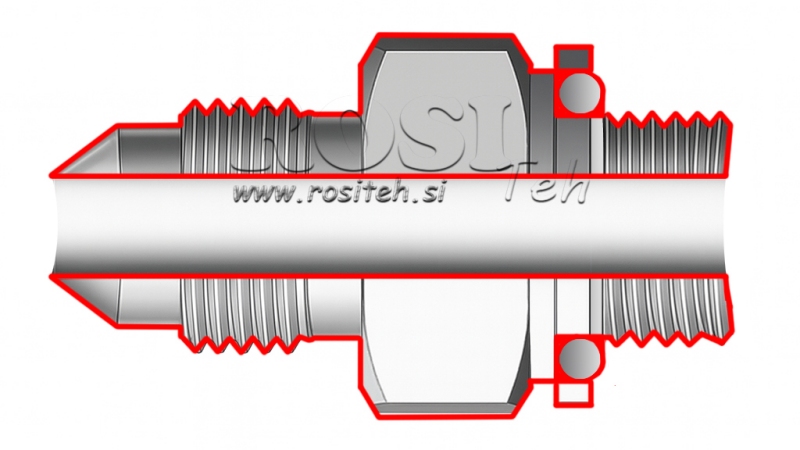 REDUKTOR HYDRAULICZNY 1 1/16 JIC74°-3/4 GAZ
