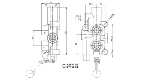 ZAWÓR HYDRAULICZNY P81 AUTOMATYCZNY DO ROZŁUPYWARKI DREWNA