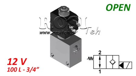 ZAWÓR 2-DROGOWY 3/4 (NO) 12V - 120LIT