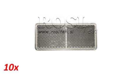 PROSTOKĄTNY ODBLASK BIAŁY 105X48 (10SZT)