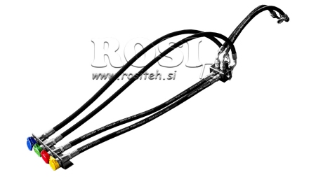 RĘCZNY ZAWÓR ROZDZIELCZY Z WĘŻAMI DO WYJŚCIA WYWROTU CIĄGNIKA DF-6/2 60LIT/MIN