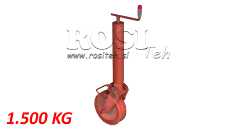 NAVOJNA PODPORNA NOGA 300mm - 1500KG S PODPORNIM KOLESOM