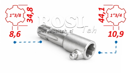 KARDANSKI NASTAVAK SA OSIGURAČEM sa 1”3/4 na 1”3/8