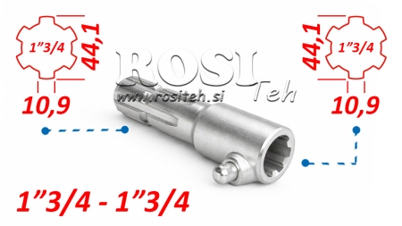 ADAPTER KARDANA ZE SWORZNIEM Z 1-3/4 NA 1-3/4 (165 mm)