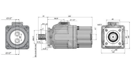 HYDRAULISK PISTONPUMPE -100CC - 300 BAR